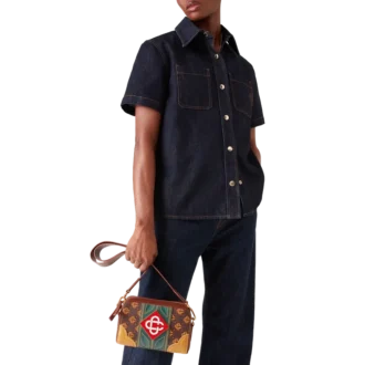 Brun Monogram-veske med kryssrem