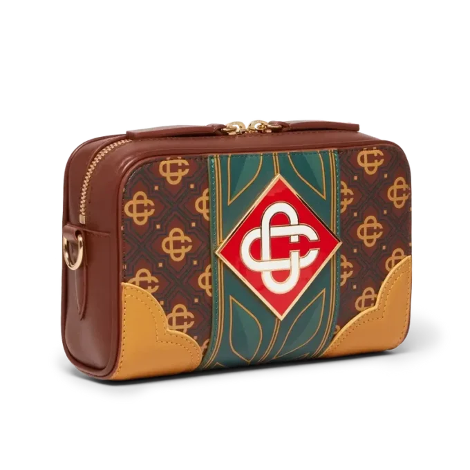 Brun Monogram-veske med kryssrem