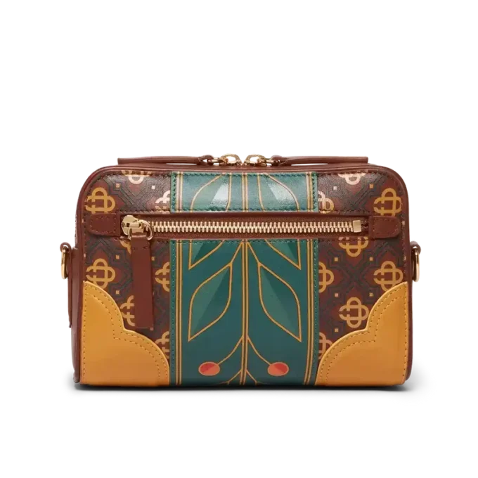 Brun Monogram-veske med kryssrem