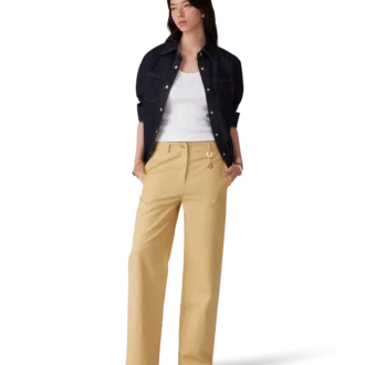 Bukser i bomullsjacquard med monogram