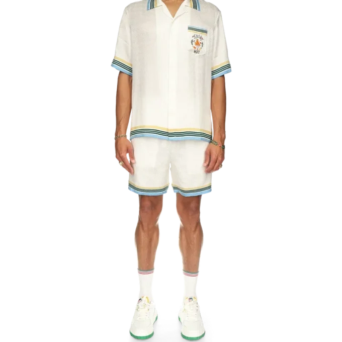 Casa Way kortærmet silkeskjorte