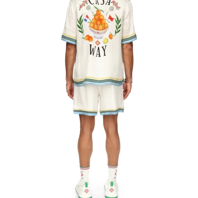 Casa Way kortærmet silkeskjorte