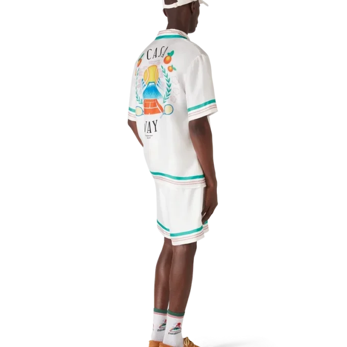 Casa Way kortærmet silkeskjorte