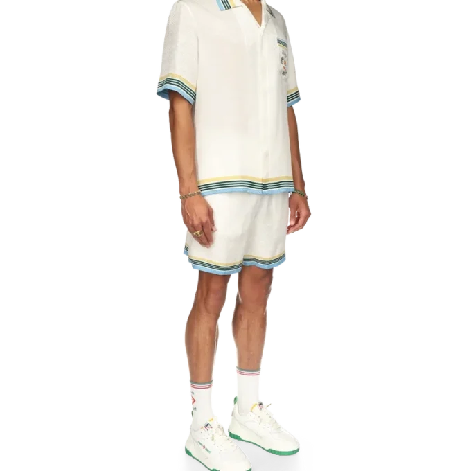 Casa Way kortærmet silkeskjorte