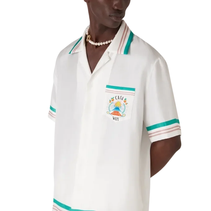 Casa Way kortærmet silkeskjorte