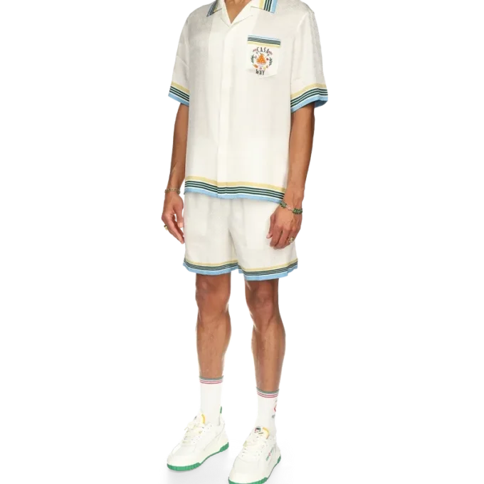 Casa Way kortærmet silkeskjorte