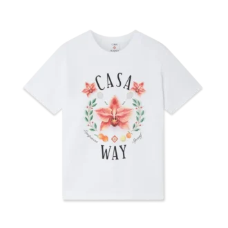 Casa Way Orchid Logo T-skjorte med korte ermer
