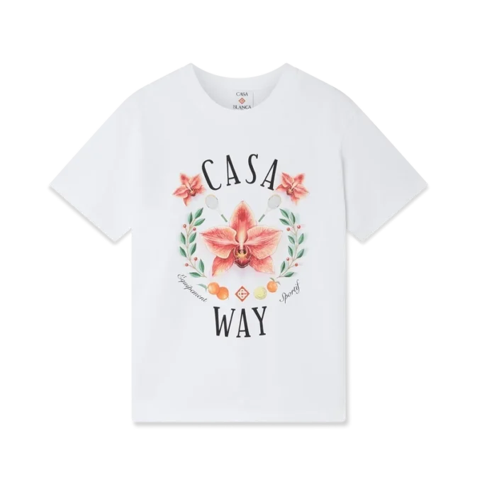Casa Way Orchid Logo T-skjorte med korte ermer