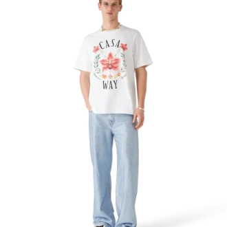 Casa Way Orchid Logo T-skjorte med korte ermer