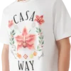 Casa Way Orchid Logo T-skjorte med korte ermer