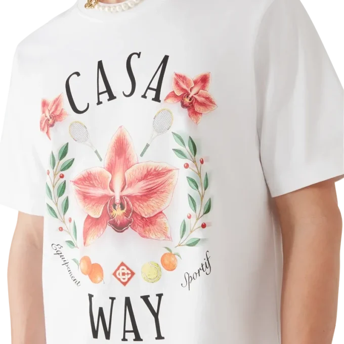 Casa Way Orchid Logo T-skjorte med korte ermer