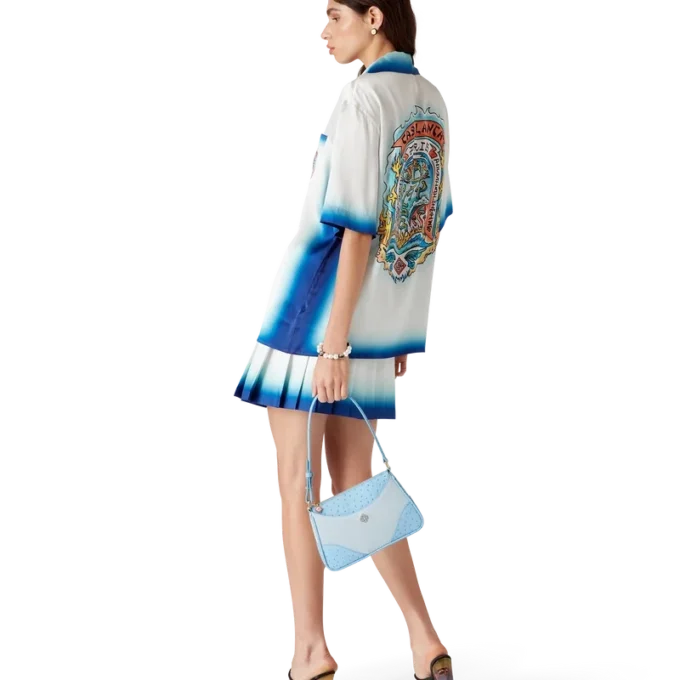 Casa Way Skate plissert silkeskjørt Casa Way Skate plissert silkeskjørt