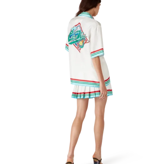 Casa Way World Series kortærmet silkeskjorte