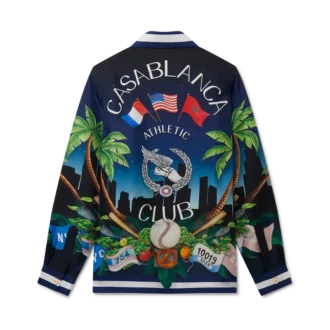 Casablanca Athletic Club silke-skjorte