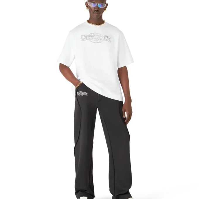 Casablanca Chrome Oversized T-skjorte med korte ermer