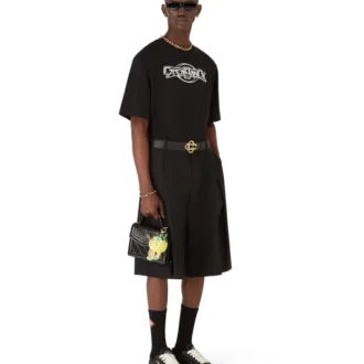 Casablanca Chrome Oversized T-skjorte med korte ermer