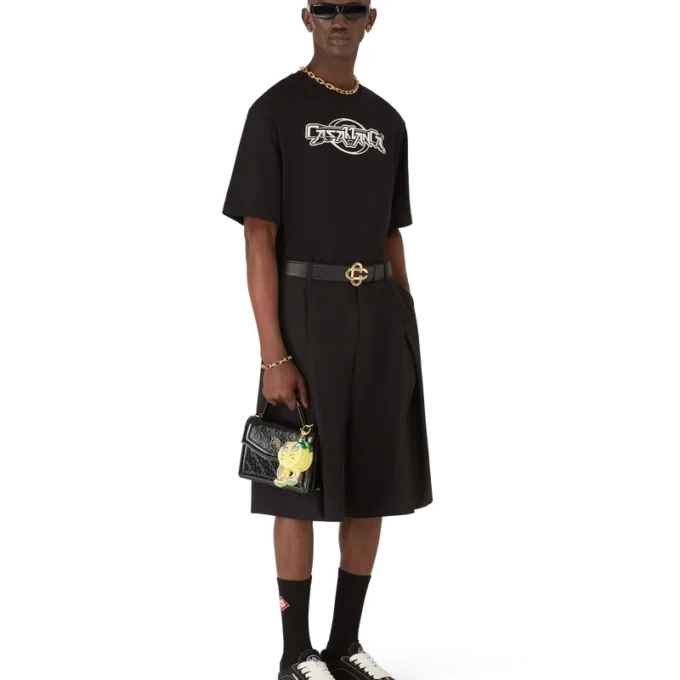 Casablanca Chrome Oversized T-skjorte med korte ermer