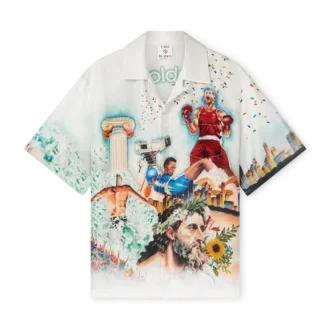 Celebration Du Sport kortærmet silkeskjorte