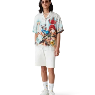 Celebration Du Sport kortærmet silkeskjorte