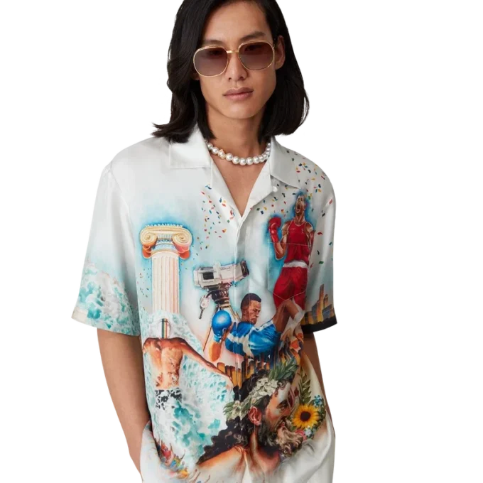 Celebration Du Sport kortærmet silkeskjorte Celebration Du Sport kortærmet silkeskjorte