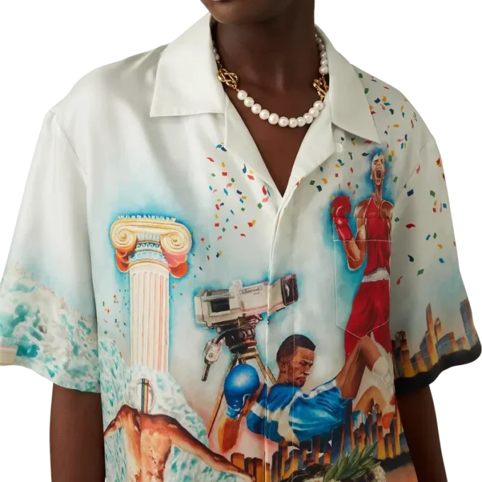 Celebration Du Sport kortærmet silkeskjorte Celebration Du Sport kortærmet silkeskjorte