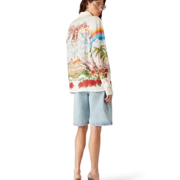 Chateau langermet lin-skjorte