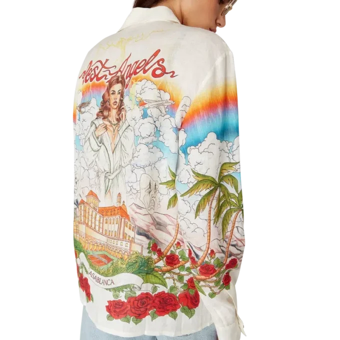 Chateau langermet lin-skjorte