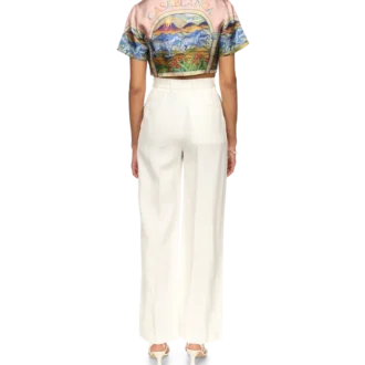 Chevaux Sauvages kort silke-skjorte