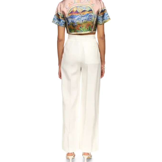 Chevaux Sauvages kort silke-skjorte Chevaux Sauvages kort silke-skjorte