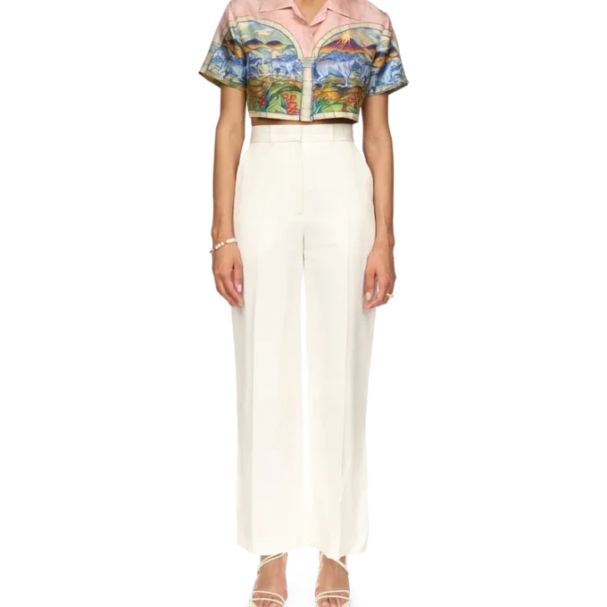 Chevaux Sauvages kort silke-skjorte Chevaux Sauvages kort silke-skjorte