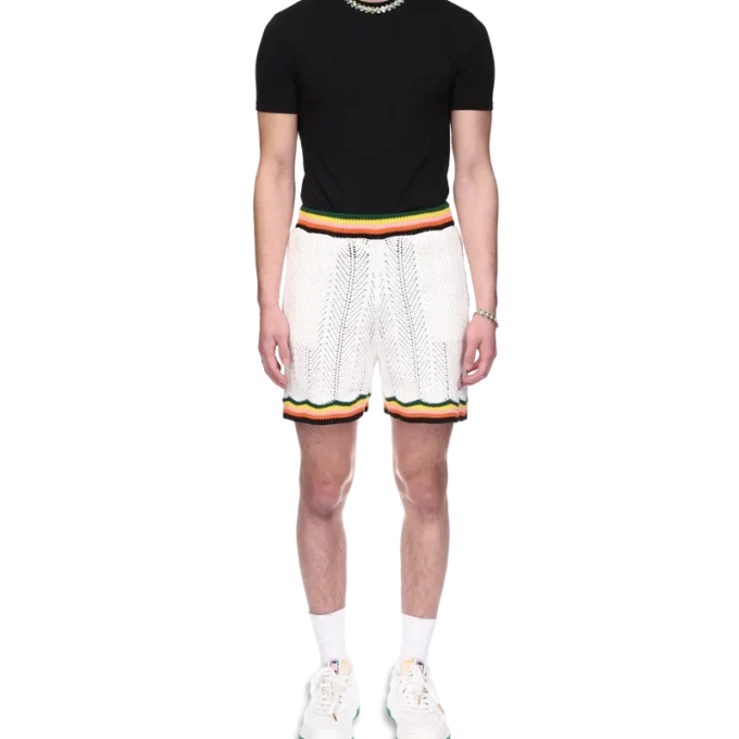 Chevron-shorts i blonder