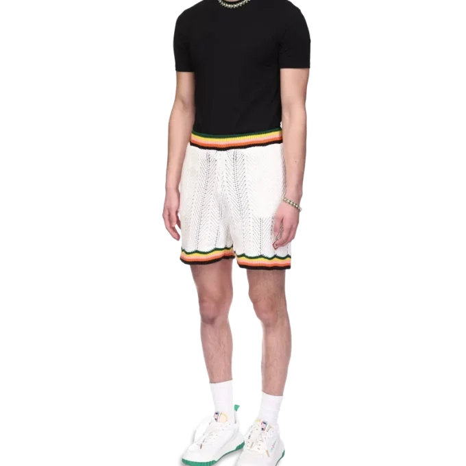 Chevron-shorts i blonder