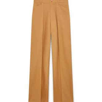 Chinobukser i ull med plissering