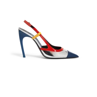 Chrome Arch Slingback-pumps