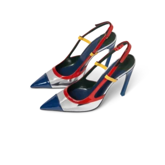 Chrome Arch Slingback-pumps