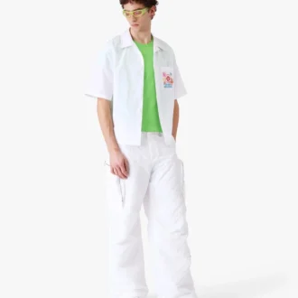 Collage D’icones Graphiques brodert kortærmet skjorte