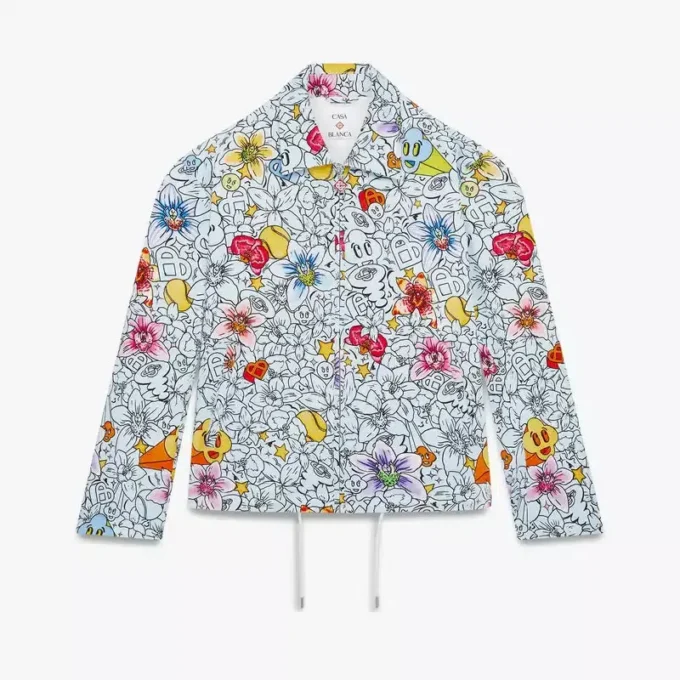 Collage D’icones Graphiques Repeat Zip-Up Jacket