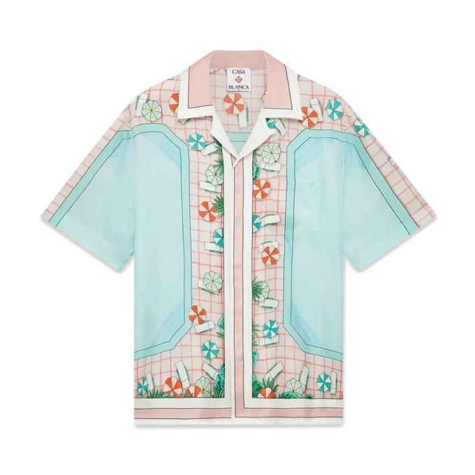Copacabana kortærmet silkeskjorte