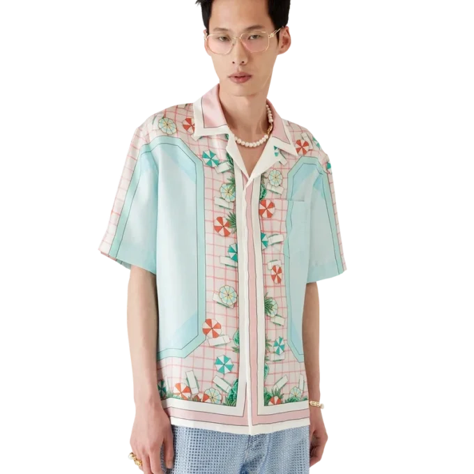Copacabana kortærmet silkeskjorte