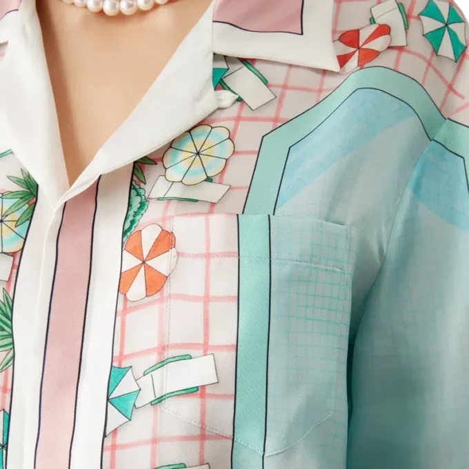 Copacabana kortærmet silkeskjorte