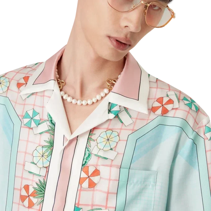 Copacabana kortærmet silkeskjorte