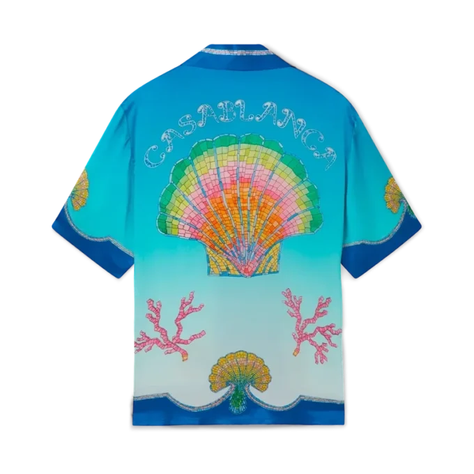 Coquillage Colora silke-skjorte