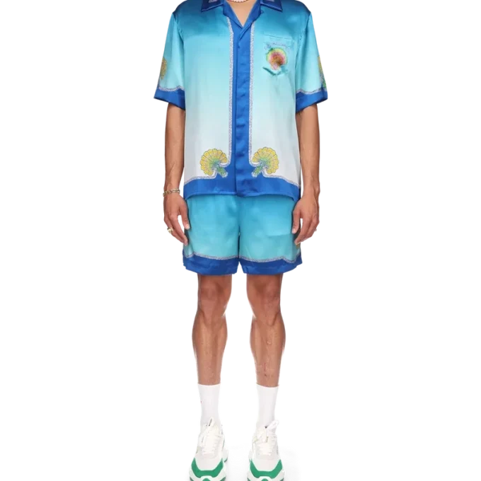 Coquillage Colora silke-skjorte