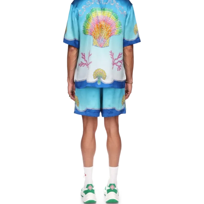 Coquillage Colora silke-skjorte