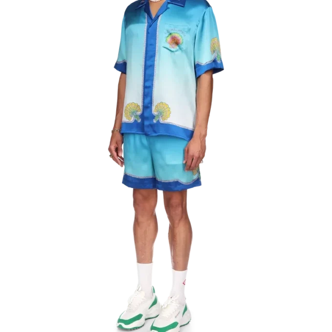 Coquillage Colora silke-skjorte