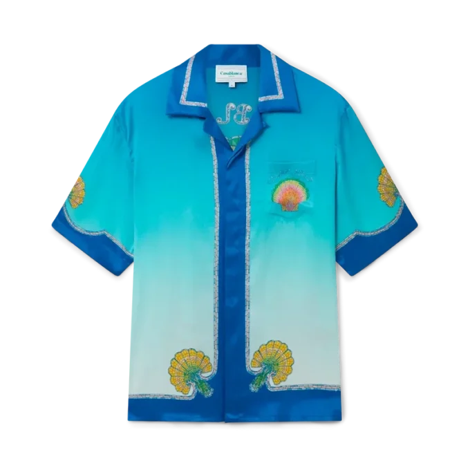 Coquillage Colora silke-skjorte