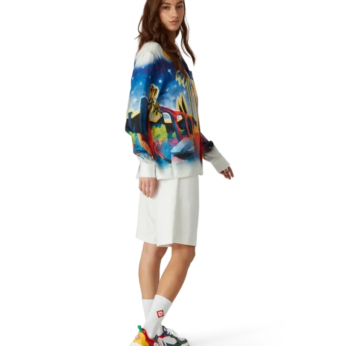 Court flerfargede sneakers for kvinner