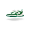 Court grønn og hvit sneaker for kvinner