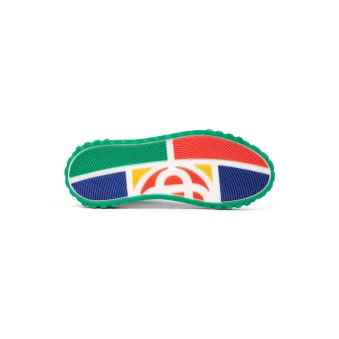 Court hvit og grønn sneaker for kvinner