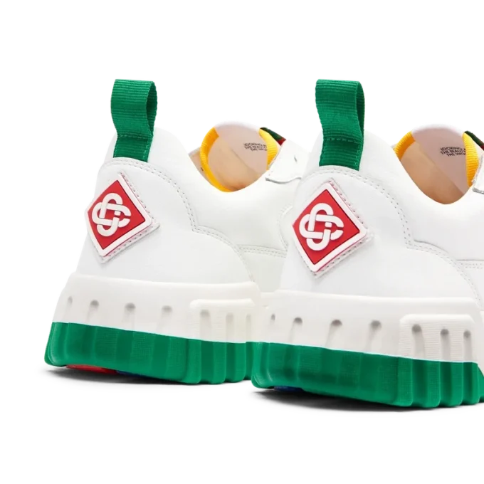 Court hvit og grønn sneaker for kvinner